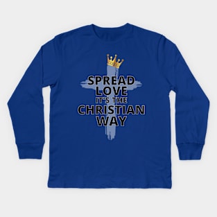 Spread Love Christian - Unisex Multicolor Cotton T-Shirt Kids Long Sleeve T-Shirt